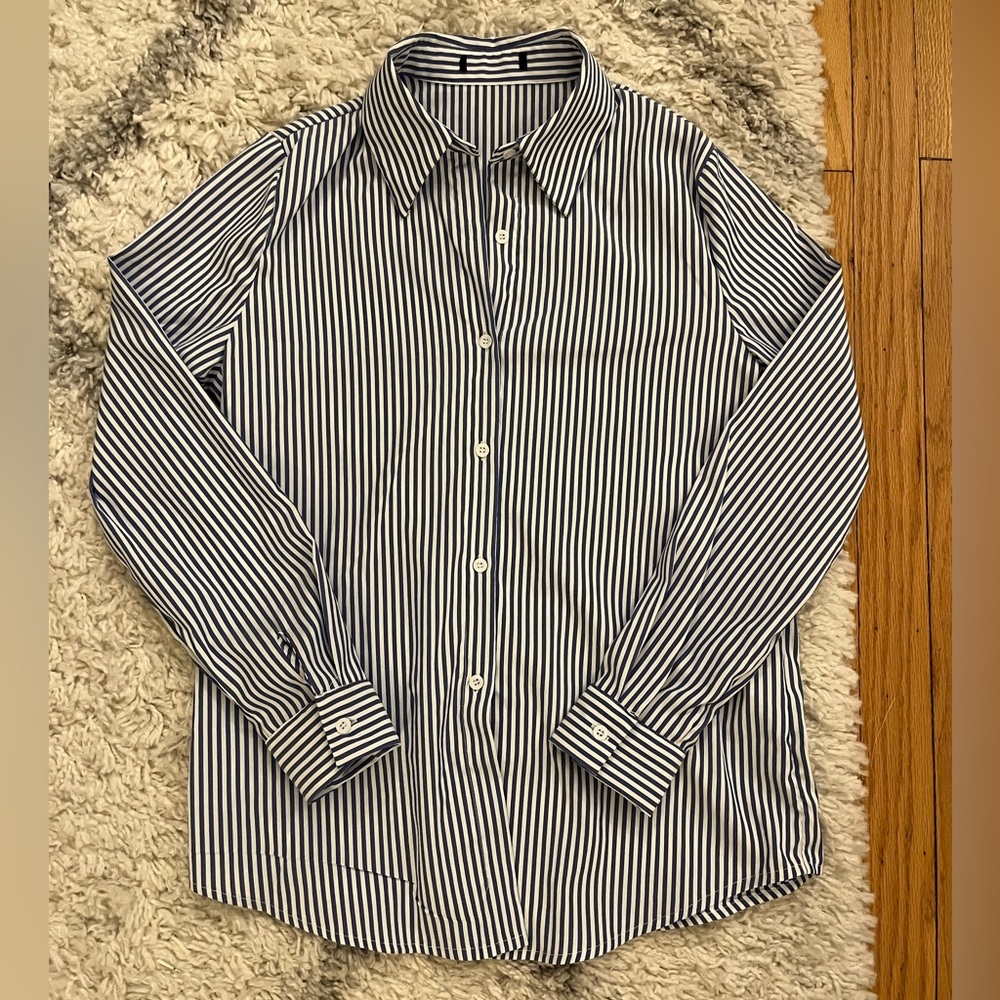 Striped button down